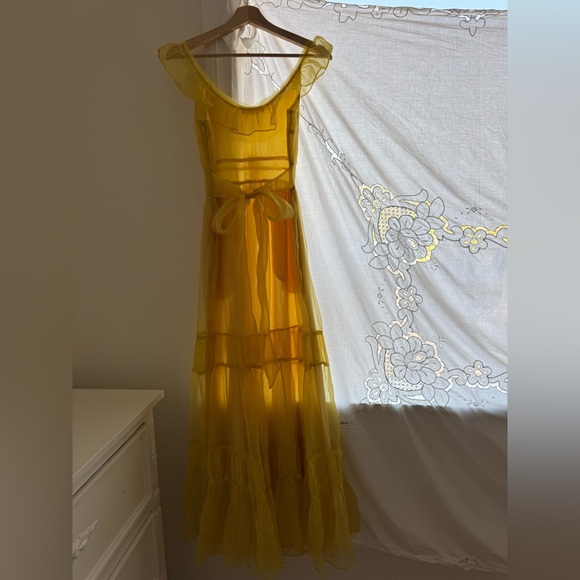LoveShackFancy Joanne Yellow Maxi Dress - Picture 7 of 10